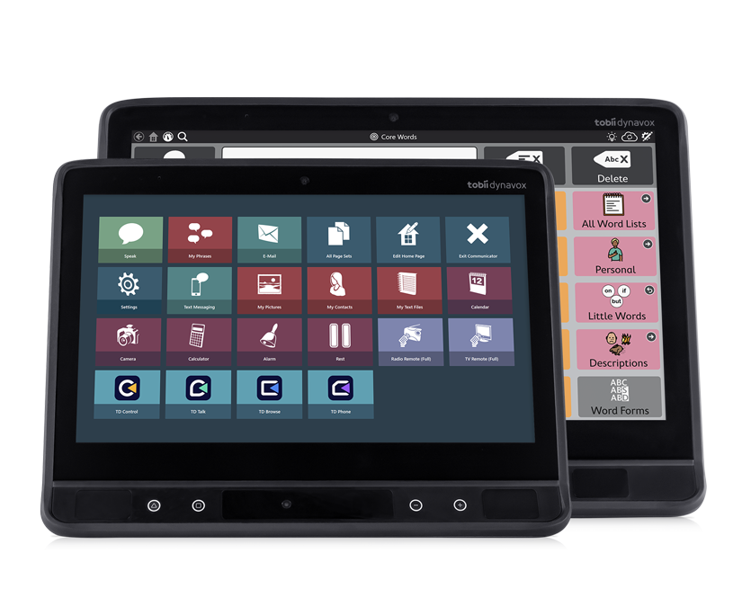 Tobii Dynavox TD I-series TD I-13 and TD I-16 speech generating devices side by side