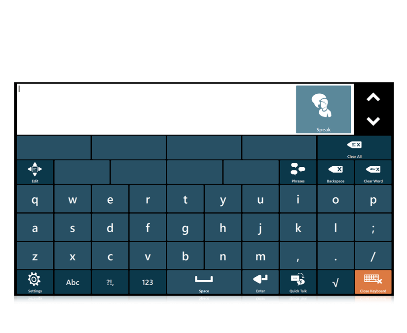 Tobii Dynavox Communicator 5 featuring qwerty keyboard
