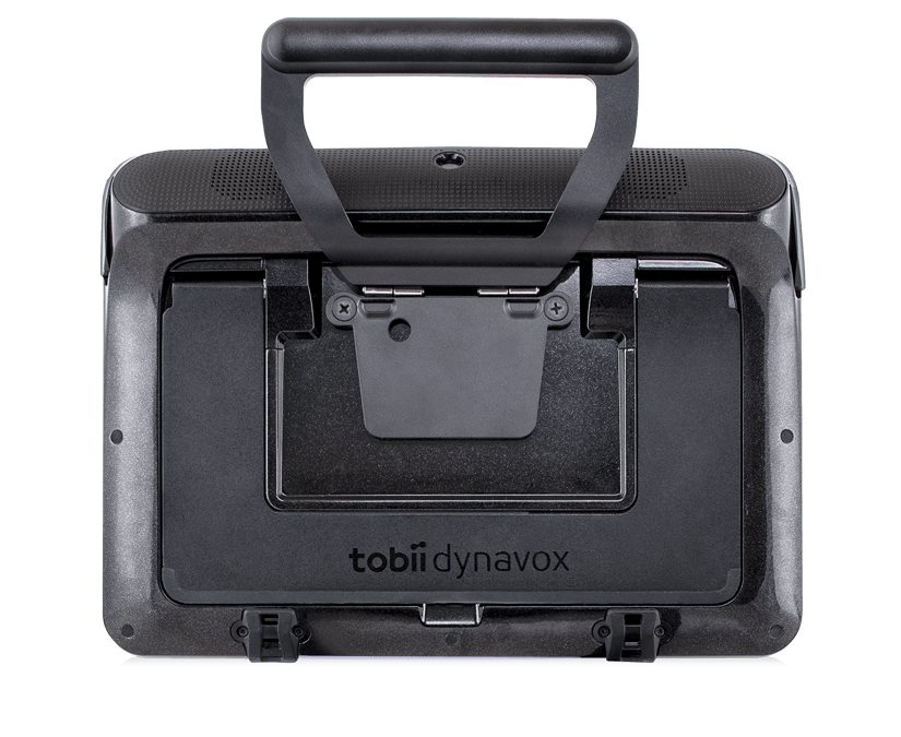 Tobii Dynavox I-110 Mount Plate with Handle mounted on device