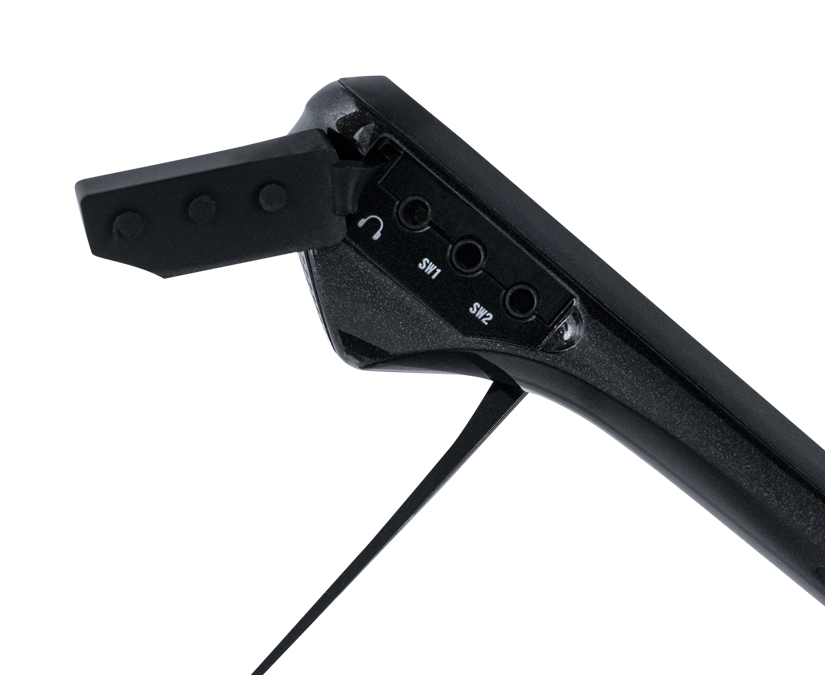 Side right view the Tobii Dynavox I-110 communication device with protected switch ports