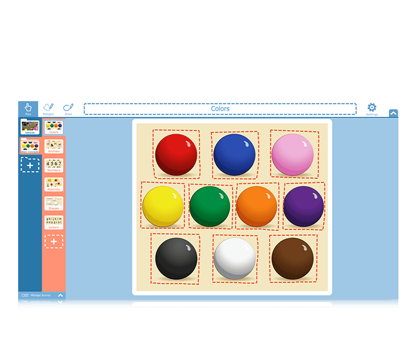 Tobii Dynavox Snap Scene colour learning
