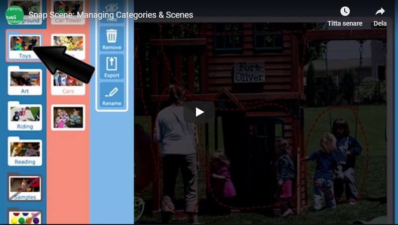 Snap Scene: Managing Categories & Scenes - Tobii Dynavox Global