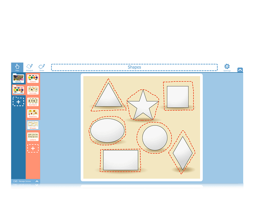 Tobii Dynavox Snap Scene shape learning