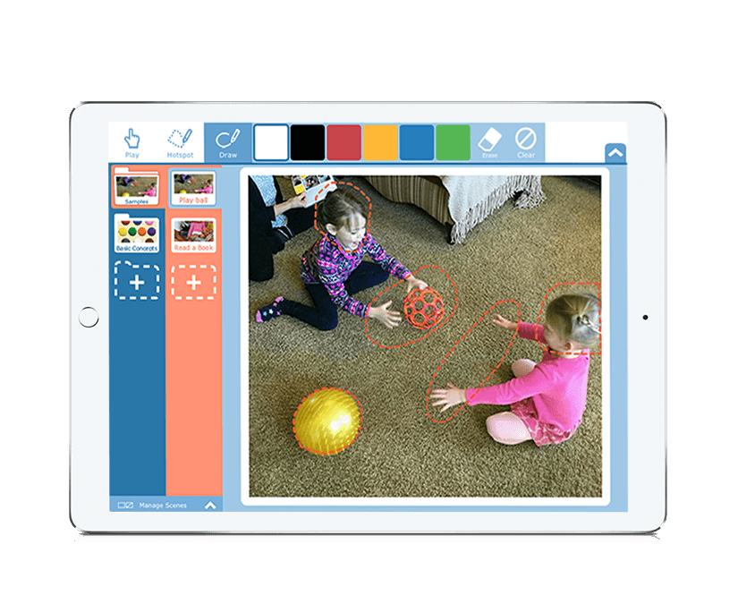 Tobii Dynaox Snap Scene featured on an iPad